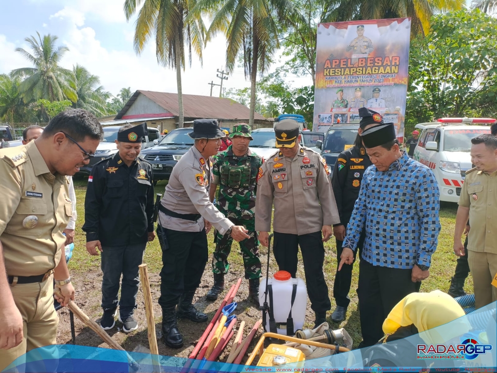 Polres Rokan Hulu Gelar Apel Kesiapsiagaan di Kecamatan Kabun